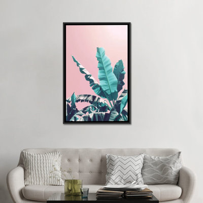 «Bananas on Pink» par Emanuela Carratoni - Estampe numérique sur toile tendue avec châssis