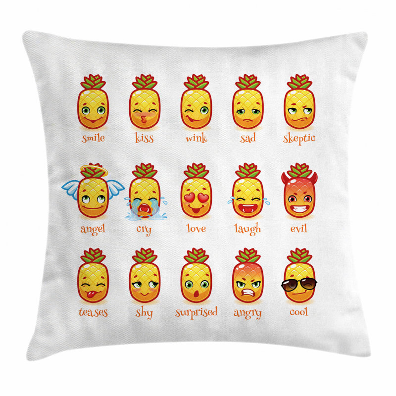 Jaye Indoor / Outdoor Square Throw Cushion Cover, 60cm H x 60cm W x 0.5cm D