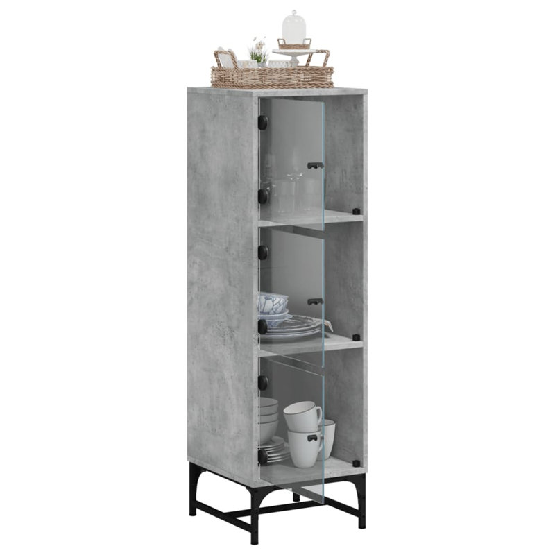 Calianna Display Cabinet, Concrete Grey