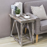 Beschman Solid Wood Top End Table