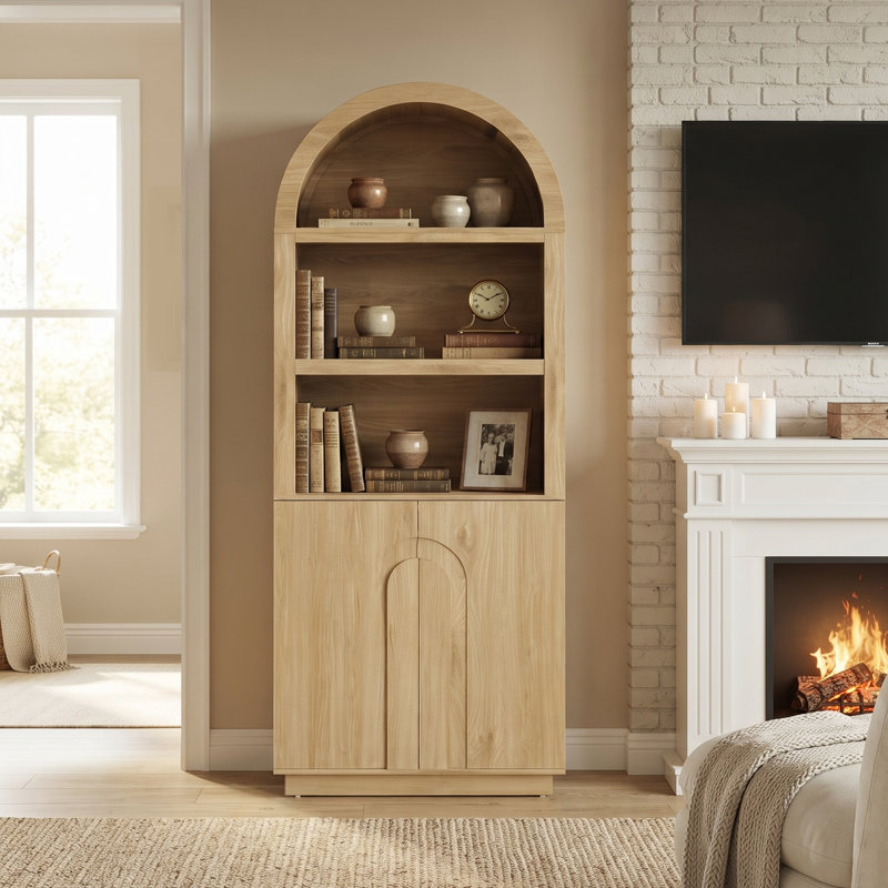 191.9 cm H x 76.4 cm W Bookcase, Yellow