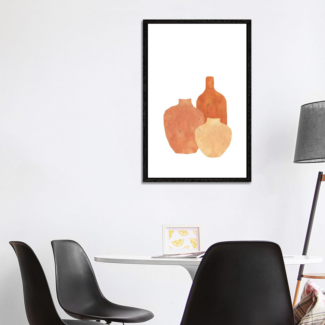 Terracotta Clay Vases by Whales Way - Painting on Canvas