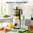 300W Grey Cold Press Juicer: 5.4" Extra Wide Chute, 98% Juice Yield, Easy Clean/Install - Whole Fruit/Veg Masticating