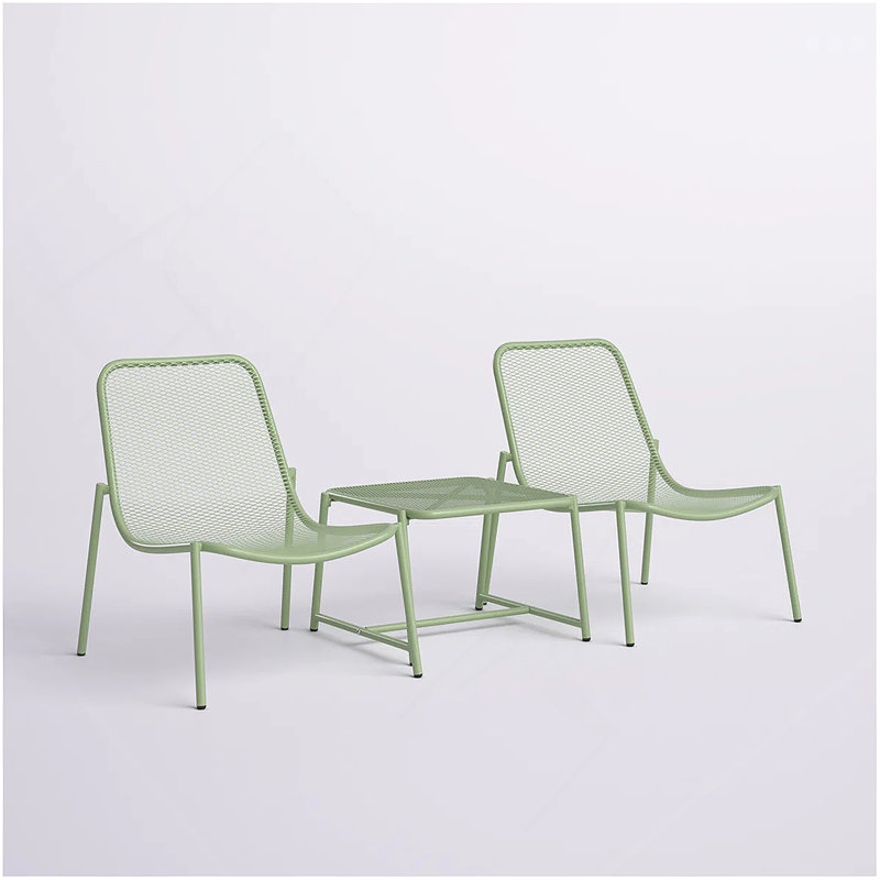 Ensemble de conversation 3 pièces, Vert mat