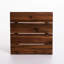 Console industrielle avec pieds en bois et métal, rustique, 18 x 18 x 18, pattes en fer teintées, patine alternée