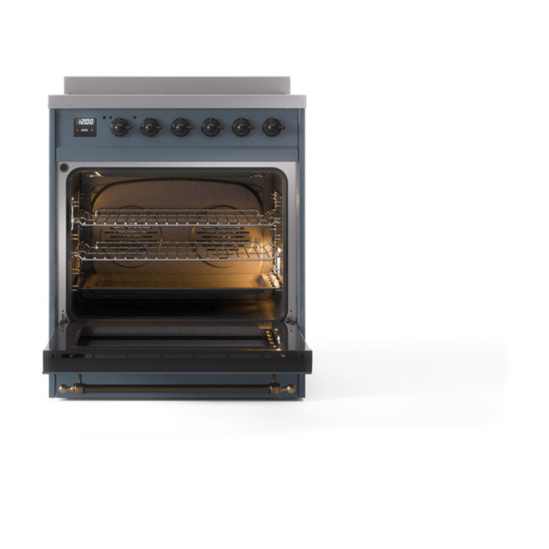 ILVE Nostalgie II Noblesse 30 in Induction Range, Blue Grey/Bronze