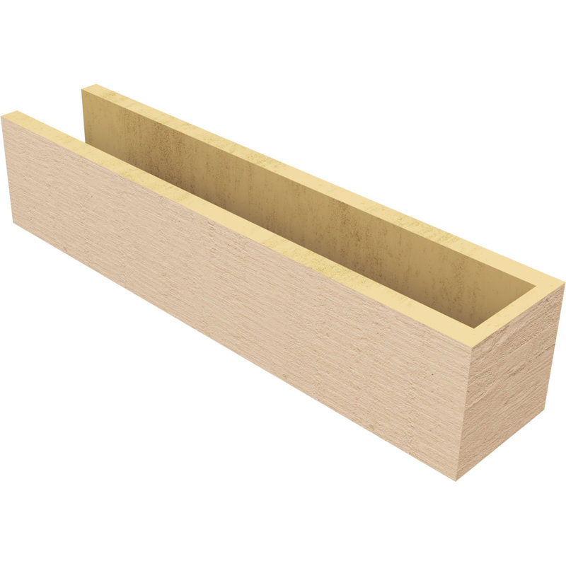 Block Block Woodgrain TimberThane Raider Tail, apprêté brun clair, H 6 po x l 28 po x P 6 po