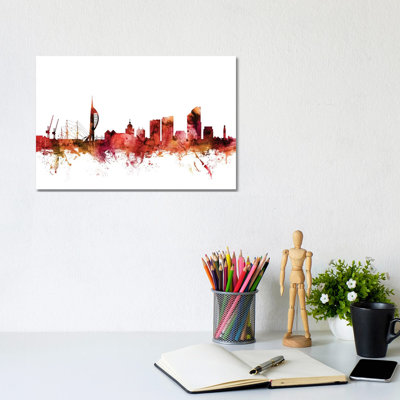 Portsmouth, England Skyline by Michael Tompsett - Wrapped Canvas Gallery-Wrapped Canvas Giclée