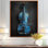 Charme de violon monochrome gris et bleu - musique Jazz Art mural