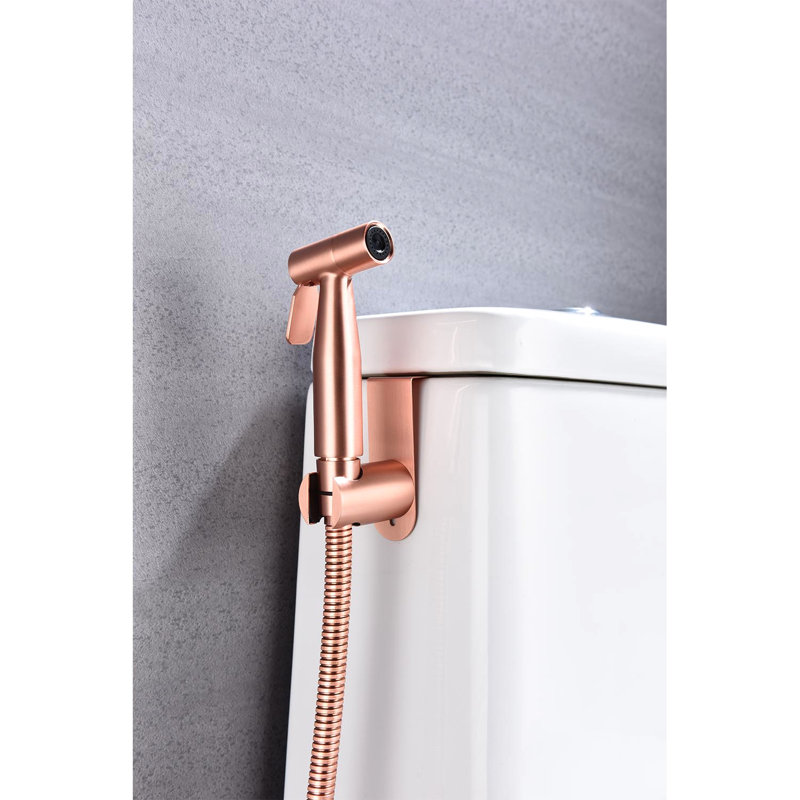 Rose Gold Metal Toilet Bidet - Handheld, Dual Spray Modes For Home Hygiene, Rust-, , Easy Installation And Maintenance Handheld Metal, Two Hygiene Care, Rust Corrosion Resistance, Simple
