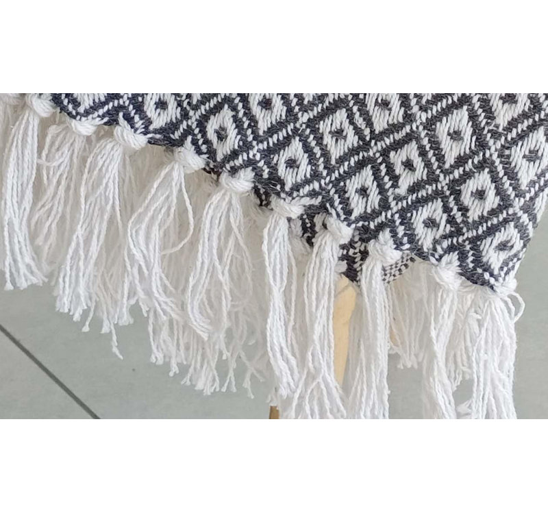 Cimino Machine Woven Throw Blanket, Charcoal, W254 x L393cm