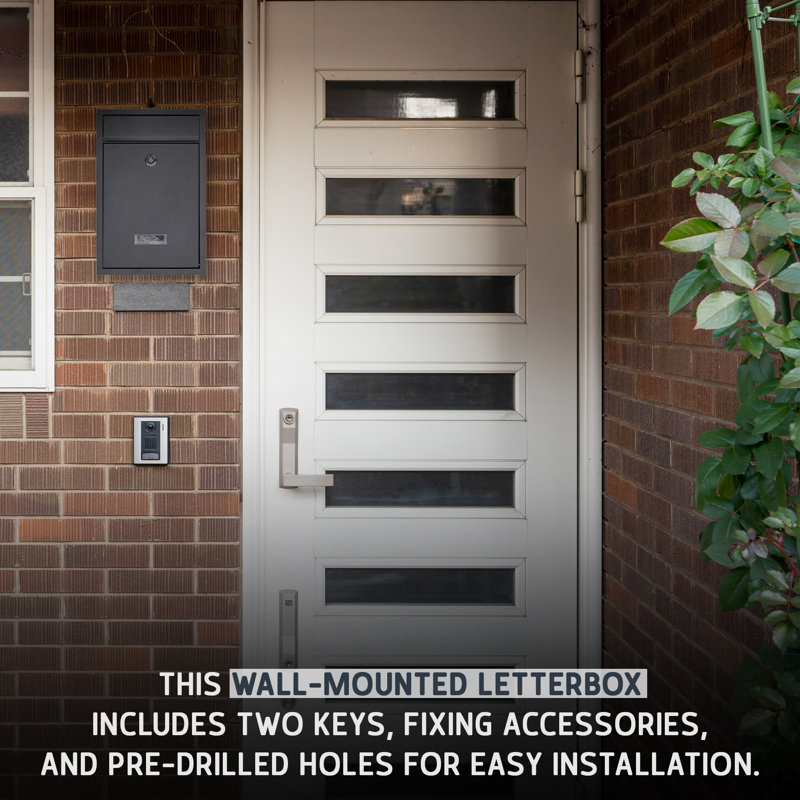 Outdoor Locking Wall Mounted Mail Box