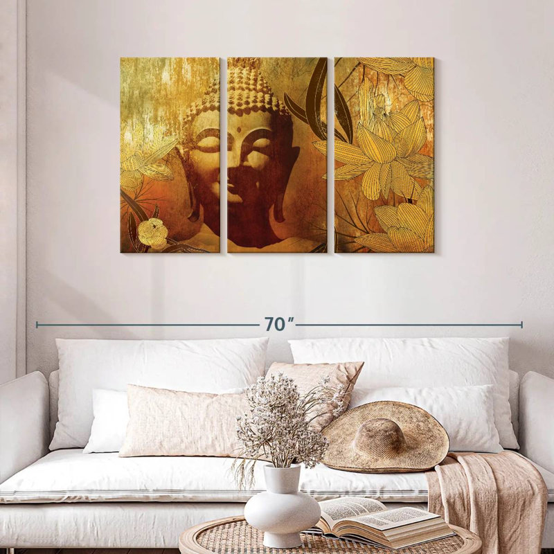 Bouddha floral Leisha, H 28 po x l 45 po