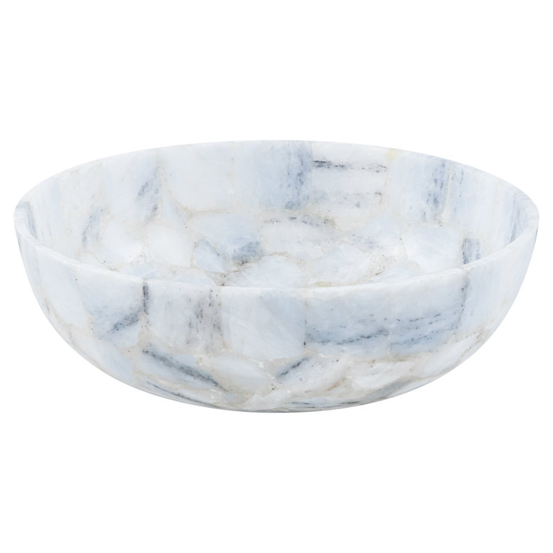 Ivy Bronx Bostwick 400mm Polished Stone Circular Countertop Basin Bathroom Sink
