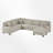 Upholstered L-Shaped Sectional With A Movable Ottoman-1288539924