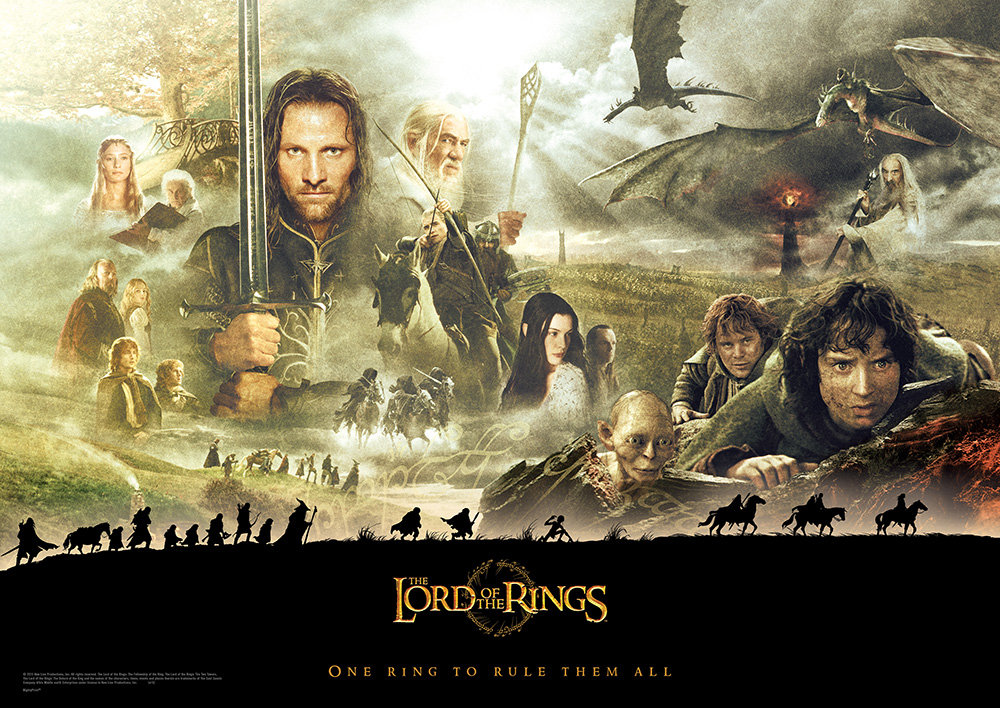 Lord of the Rings Trilogy 'The Journey' MightyPrint Wall Decor MightyPrint