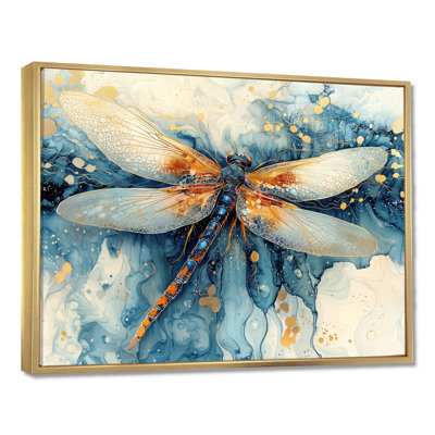 Art moderne moderne libellule aquarelle Serenade III - Libellule