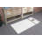 Handwoven White Turkish Rug with Flat Kilim Weaving and Pattern for Small Entry Spaces in Hemp Material