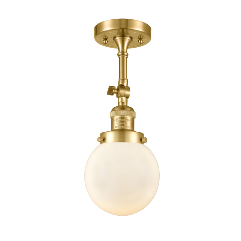 Clementina Dimmable Bath Sconce, Matte White Cased, Satin Gold, Bulb Not Included