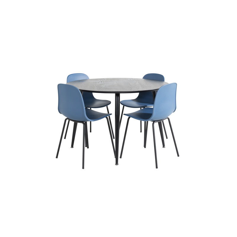 Schroeder 4 - Person Dining Set, Blue