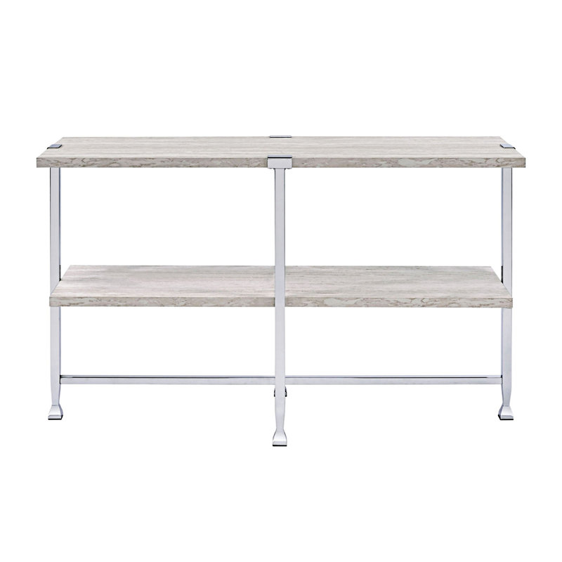 Table de canapé avec support à barre transversale