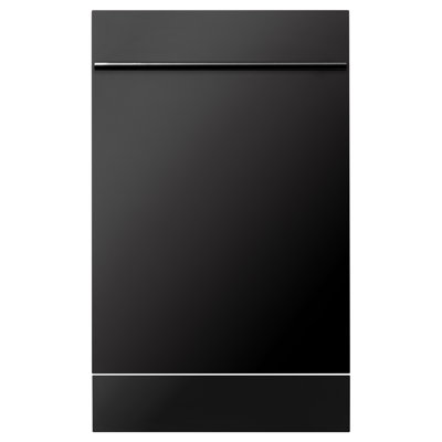 ZLINE 18 in. Compact Top Control Built-In Dishwasher with Stainless Steel Tub and Modern Style Handle