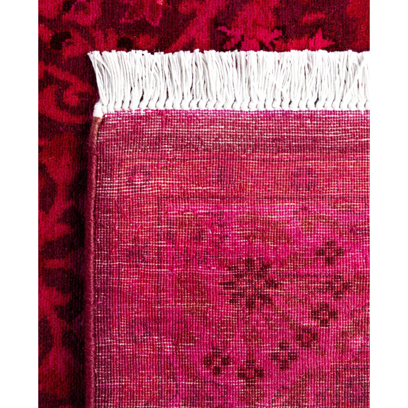 Overdyed One-of-a-Kind 3' 1" X 14' 10" Hand Knotted Area Rug