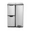 60l Triple Compartment Kitchen Recycling Bin w/ Step Pedal-136370860