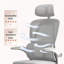 Chaise de bureau ergonomique à dossier haut en maille, appui-tête réglable, accoudoirs rabattables, chaise de jeu à roulettes pour la maison ou le travail, grise-1129446127