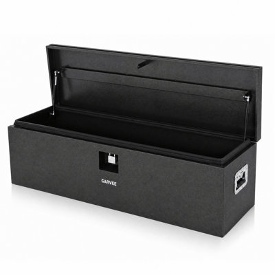 Heavy-Duty Steel Truck Bed Tool Box w/ Lock & Keys - Grooved Lid, Weather/Rust-Resistant Metal Storage Chest for Pickup Trucks - Gray - 48 x 15 x 15 in