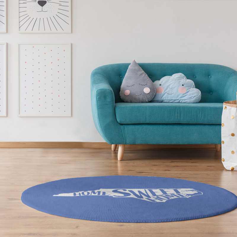 Tapis de poly-caroline de caroline du nord à la maison, Rond 5 pi