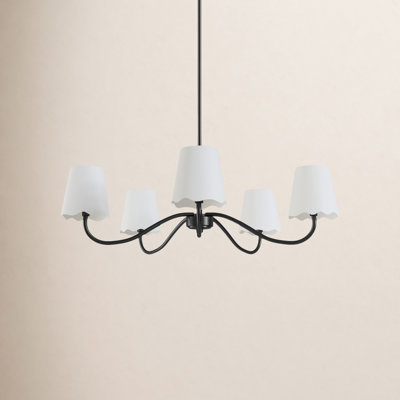 Wrought Iron 5-Light Chandelier
