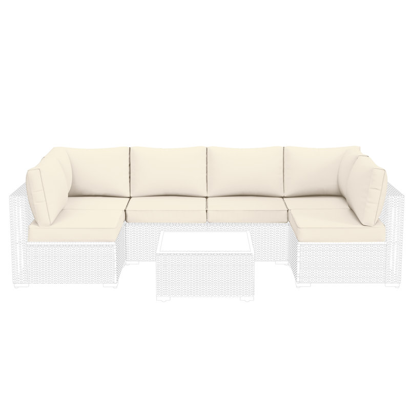 Ensemble de coussins de siège et de dossier remplaçables 3,5 po Abbel (ensemble de 6 coussins, 6 dossiers, 2 coussins d'angle)
