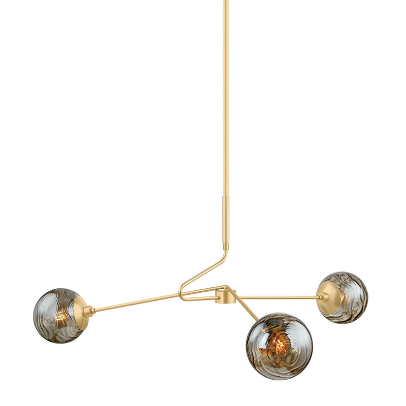 Lustre 3 lumières Mitzi Nyla, Laiton