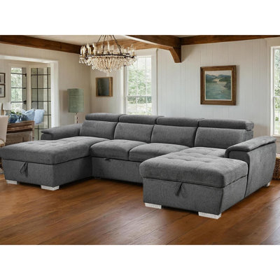 Tasmiyah Upholstered U-Shaped Sectional Symmetrical