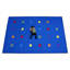 KidCarpet.com Seating Squares Multi on Blue Rug, 7'6"x12' Rectangle-106877279