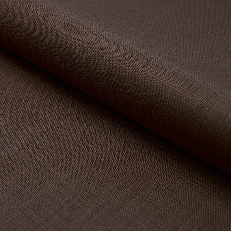 Tissu en lin verni Leo, Chocolat