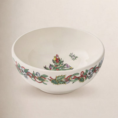 Christmas Wreath Earthenware Dessert Bowl
