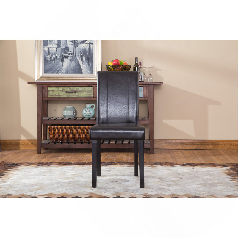 Chaise Parson rembourrée en similicuir de style urbain Urban, ensemble de 2, Brun