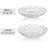2 Pack Crystal Pedestal Glass Fruit Bowl for Decor (Large+Small)
