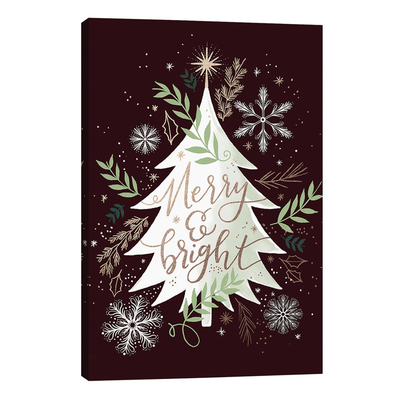 Christmas Quiet Snowflakes II by Loni Harris - Wrapped Canvas Print, 101.6 cm H x 66.04 cm W x 1.91 cm D