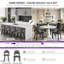 Tabouret de bar et de comptoir pivotant 26 po avec structure en bois massif-2062742052