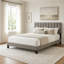 Ensemble de chambre à coucher 3 pièces, cadre de lit rembourré et deux tables de chevet (ensemble de 3)-901337883-901337884
