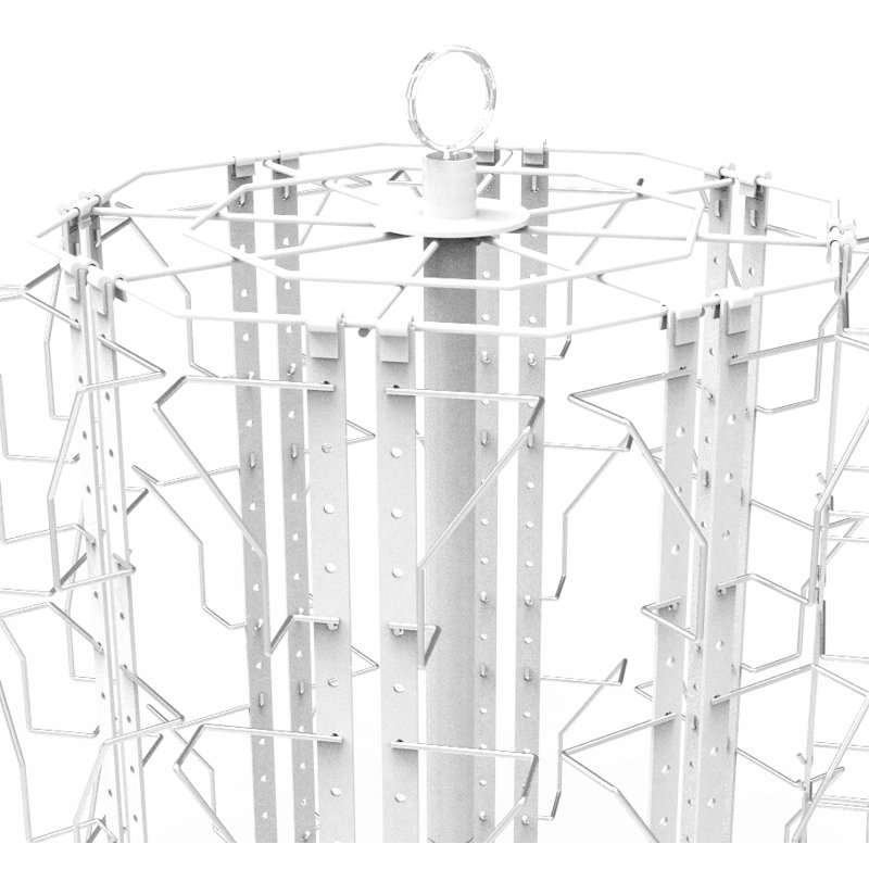 32 Pockets Adjustable Greeting Card Rack 4x6"-7x5" Horizontal Vertical Post Card Display, White