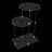 Modern Clear 3-Tier Round Side Table, Space-Saving End Table for Living Room & Small Spaces, 23.5" H(Round)