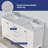 60'' Marble Double Bathroom Vanity Top with Sink