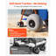 Chariot de plage pliable, capacité de 165 lb, structure en acier, 1 pièce, chariot utilitaire, noir, roues ballon de 12 po et sac isotherme