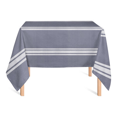 Cotuit Striped Cotton Blend Square Tablecloth
