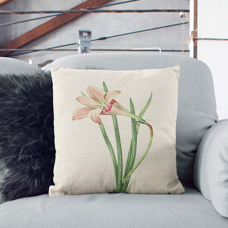 Square Throw Cushion, 40cm H x 40cm W x 15cm D, White