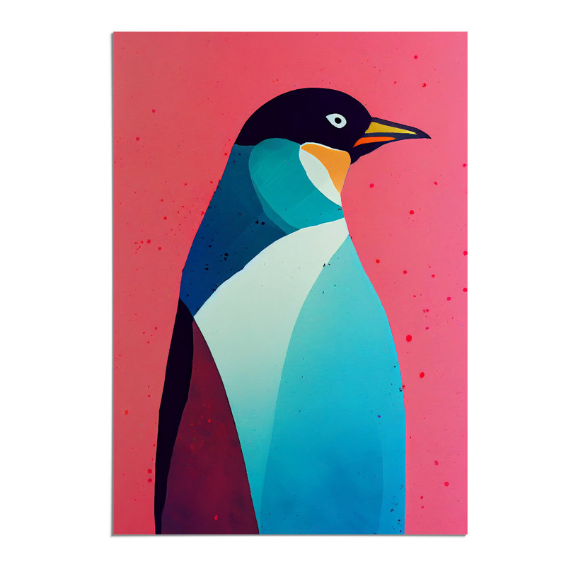 Penguin in Colour No.2 Abstract - Wall Art, 29.7cm H x 21cm W x 3cm D, Paper, No Matte
